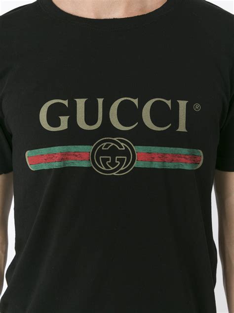 washed t shirt with gucci print black|guinness Gucci t shirt.